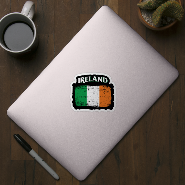 'Vintage Ireland ' Cool St. Patrick Irish Flag by ourwackyhome